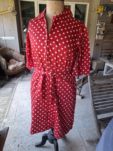 Robe blouse pois rouge - blouse,