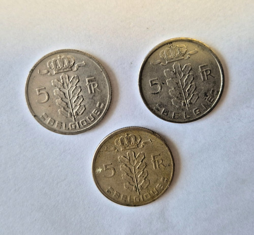 Lot pièces belges 5 - de,