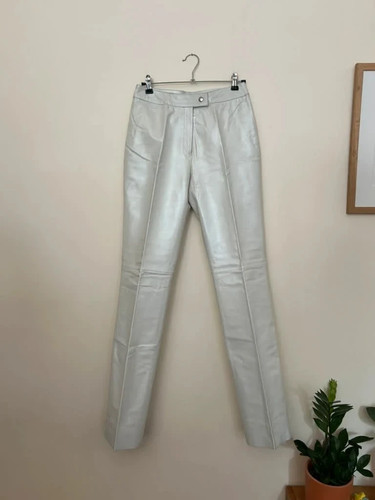 Pantalon cigarette cuir - cigarette, en