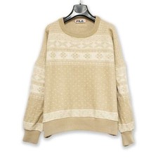 Pull Fila Vintage Beige À Col