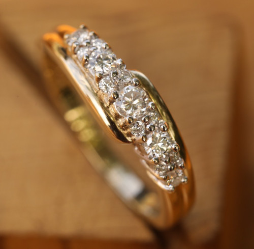 Bague chevauchement or - bague, en