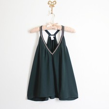 H&M Forest Green Gold Beaded