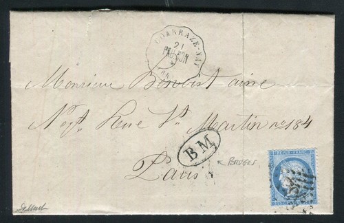 Rare lettre bruges - bruges, nay