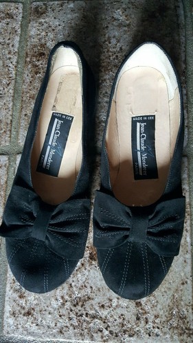 Ballerines cuir velours - cuir,