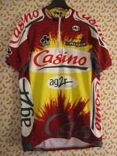 Maillot cycliste Casino Ag2r Louis Garneau Colnago vintage jersey Cycling - M