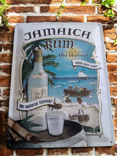 Plaque publicitaire Tôlée Boisson Alcoolisée - Jamaica Rum Old Harbour 40x30cm