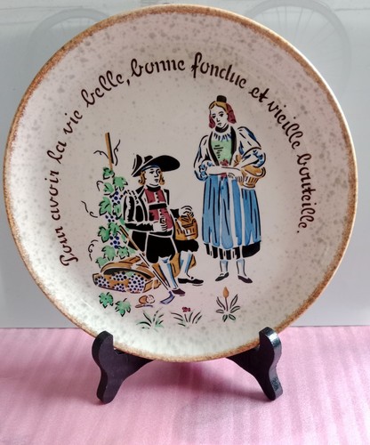 Ancienne assiette bonne fondue - assiette,