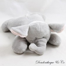 Doudou semi plat éléphant