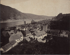Deutschland, Bingen am Rhein, Binger Mäuseturm Vintage albumen print,  Tirage 