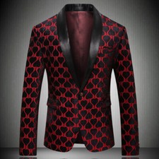 Hommes Motif Cœur Costume