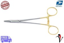 T/C NEEDLE HOLDER DENTAL SURGICAL INSTRUMENTS 24k GOLD PLATED  10"