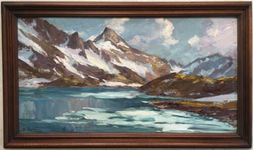 Tableau peinture montagne - tableau,