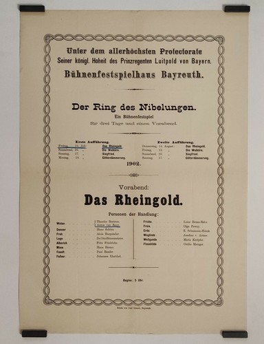 Bayreuth festival 1902 affiche - bayreuth,