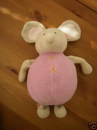 Doudou souris rose 25cm - , tout