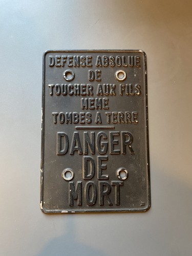 Ancienne plaque sncf alu - ancienne,