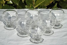 Service de 6 verres en cristal taillé de Baccarat modèle Barbizon Haut. 6,5 cm
