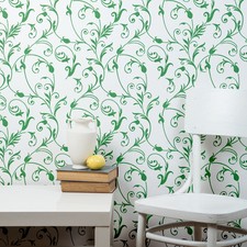 Grand pochoir mural floral -