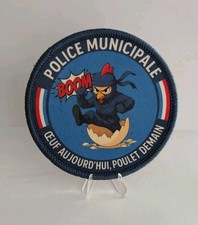 Ecusson auto-aggripant humouristique, Police Municipale