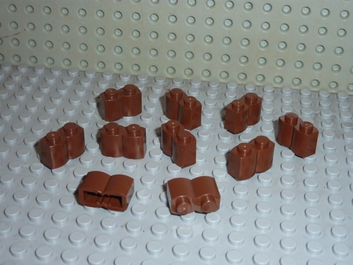 Lego oldbrown brick log - x,