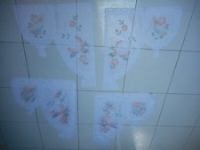 lot de 4 paires de rideaux fleurs et oiseaux (lot 5)