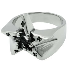 Massif Inox Chevalière Anneau