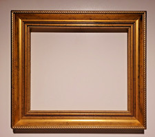 CADRE BOIS MOULURÉ DORÉ 39,5 cm x 35 cm FEUILLURE 30,5 cm x 25,5 cm XX ème