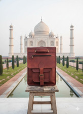 Sac en cuir de chèvre sac à dos sac à dos hommes véritable voyage femmes