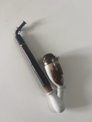 Jolie pipe ancienne porcelaine - pipe,