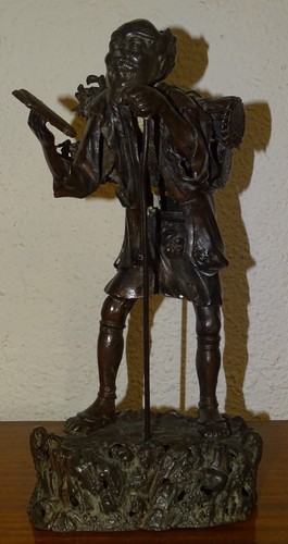 Ancien bronze vieillard cire - ancien, vieillard,