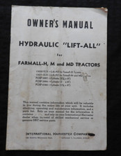1944 International Harvester Farmall H M Md Tracteur Hydraulique Lift-All Manuel