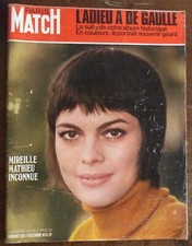 Magazine PARIS MATCH 1126 Mireille Mathieu Charles De Gaulle Marie-José Nat 1970