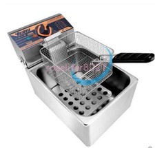 1PCS 6L Single Cylinder Electric Deep Fryer Potato Chicken Churros Pan 220V Neuf
