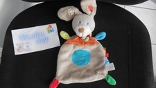 doudou plat lapin beige gris