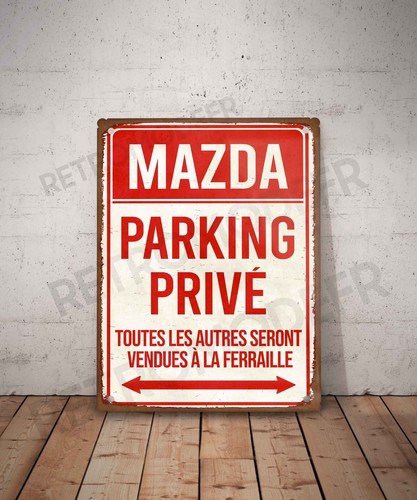 Plaque métal vintage mazda - plaque,