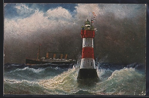 Carte postale artiste phare - postale,