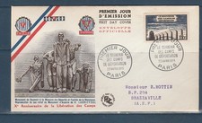 enveloppe  1er jour  le souvenir des camps de déportation 75 Paris  1955