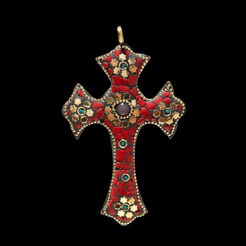 Pendentif croix boho fait - croix,