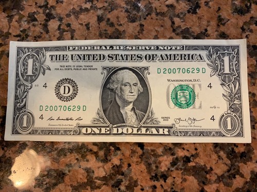 Rare 2013 one dollar bill - rare,