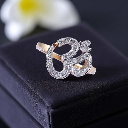 Bague élégante cts ronde - bague,