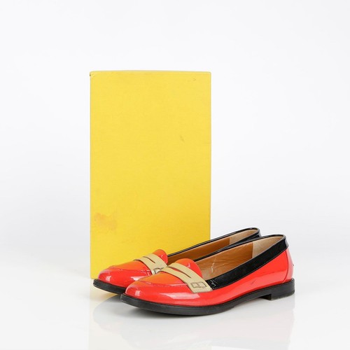 Fendi mocassins cuir verni - cuir,