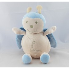 Doudou coccinelle écru bleu