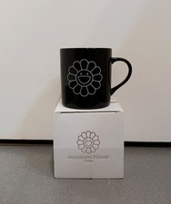 Brand New TAKASHI MURAKAMI Coffee Tea Mug Cup Black Flower kaikaikiki