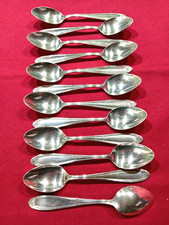 12 PETITES CUILLERES métal Orfèvrerie CAILAR-BAYARD Gram 18 L: 14,4 cm 337 gr NR