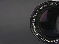 Canon 100mm 3.5 64438, Chrome, Leica screw mount, m39, ltm, As Is, Film tested