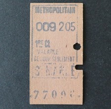 Ancien ticket Paris Métro 1922 St Mandé 77096 RATP Metropolitain 28