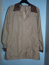 Parka veste mi-saison femme beige et marron Création Eva d'Arley T. 42-44 - neuf