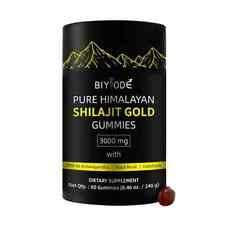 Pure Shilajit Resin 60 Gummies Avec Ashwagandha Energy Boost Testosterone 300mg