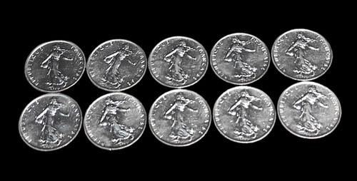 Lot pièces francs - lot,