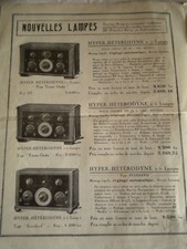 Vintage catalogue valve Radio sets 1929 Lemouzy Heterodyne megadyne synodyne
