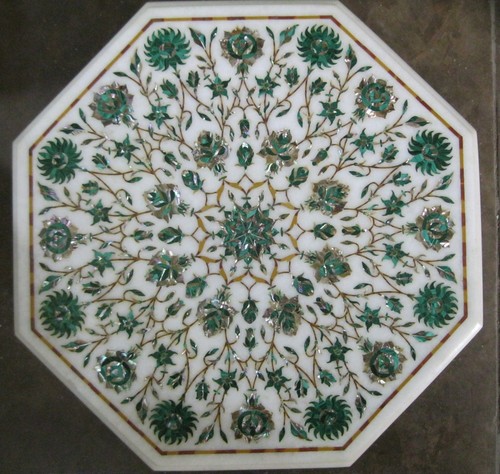 Marble inlaid semi - 18",